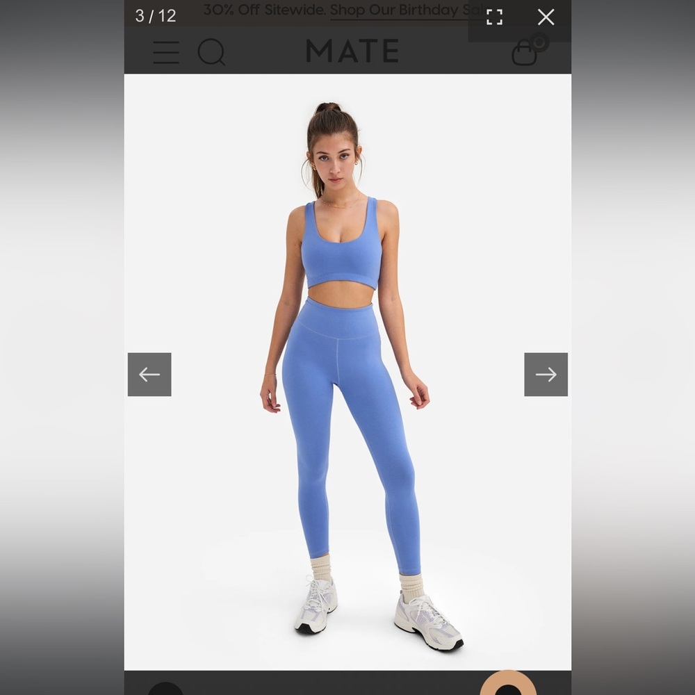 MATE the label organic cotton midi leggings XS